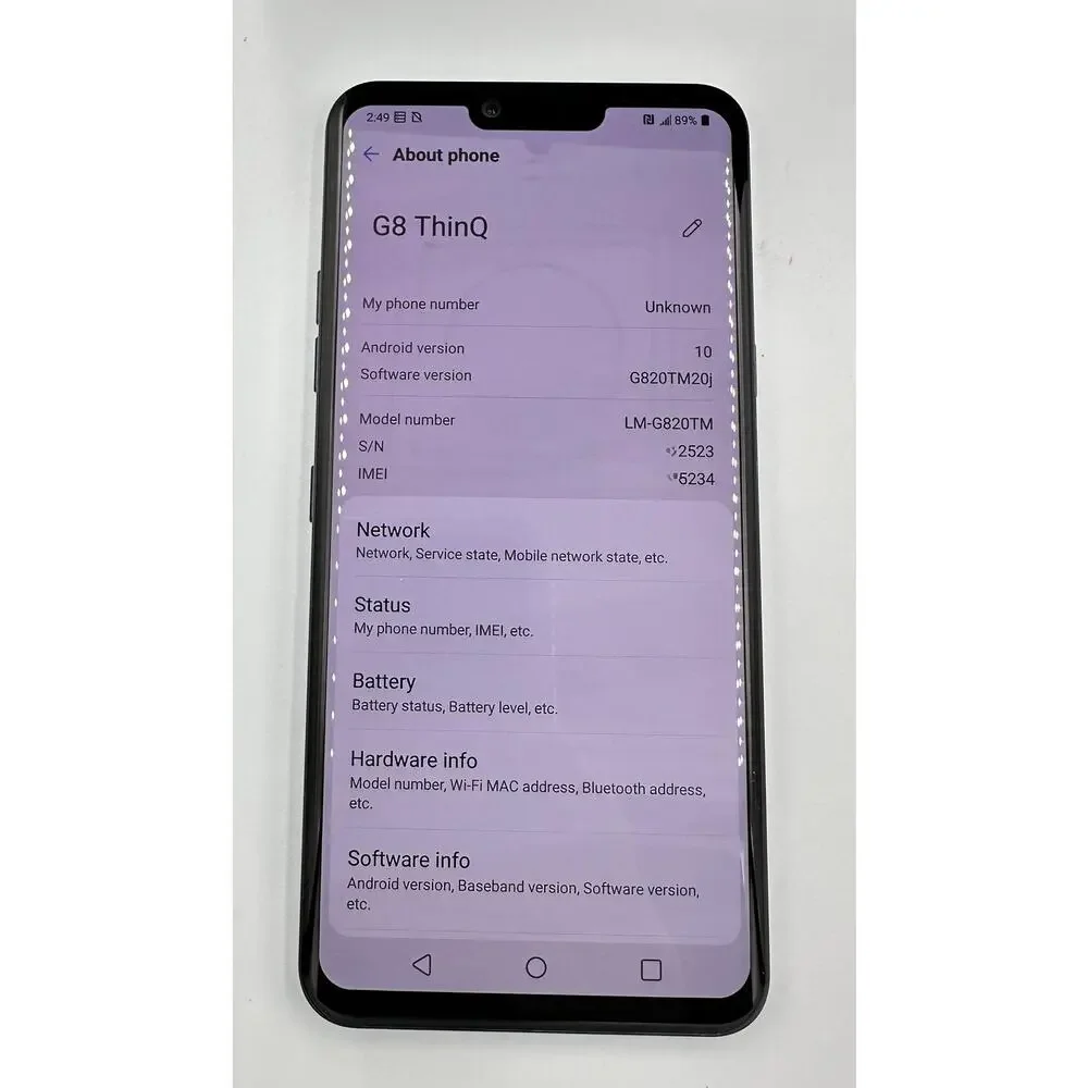 LG G8 ThinQ Android 128GB Black T-Mobile Unlocked Smartphone